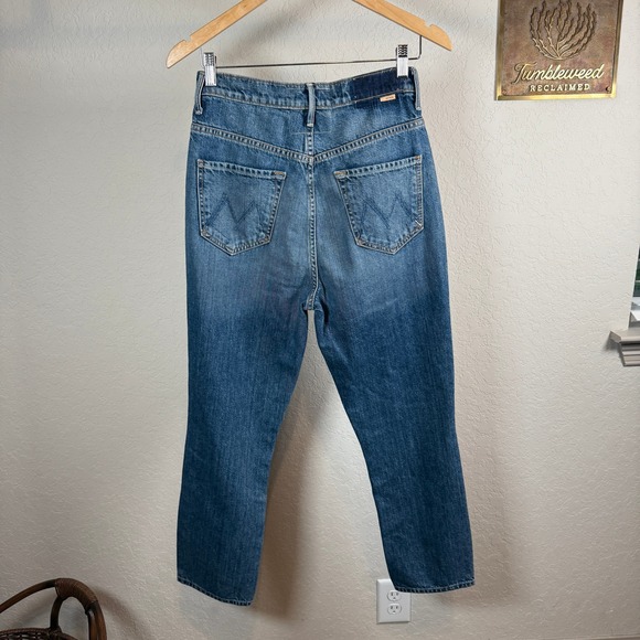 MOTHER The Dazzler Shift Crop Jeans Mid Wash Sin And Suffer Size 29 - Picture 10 of 13